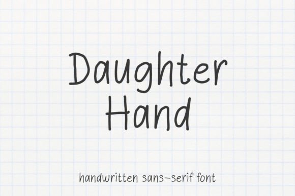 Daughter Hand: A Minimalist Handwritten Font