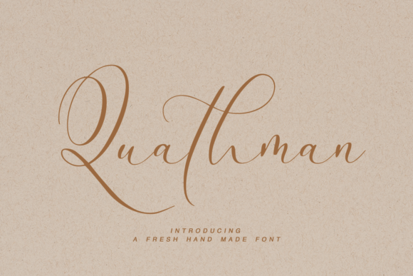 Quathman: The Handwritten Font That Feels Like a Personal Signature
