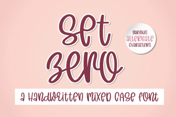 Set Zero: A Joyful Handwritten Font for Modern Design